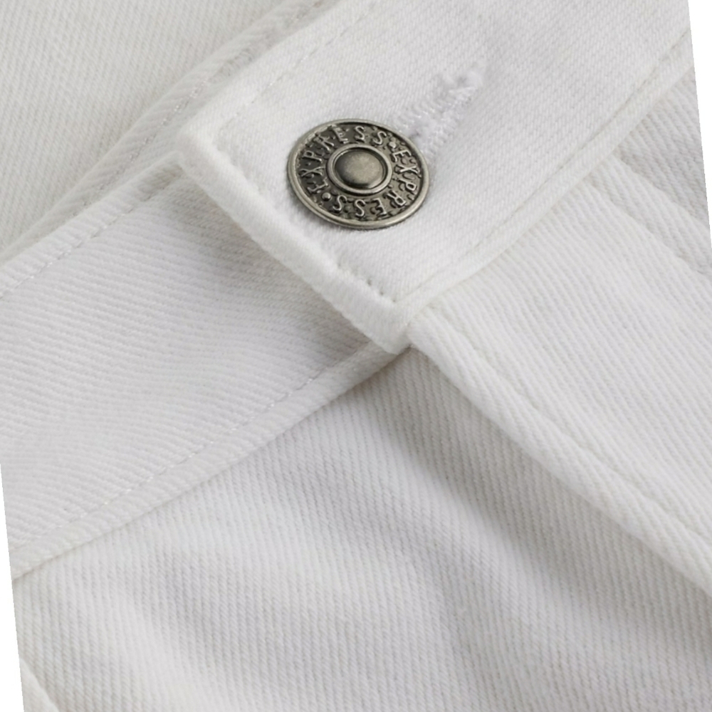 Express Selvedge Denim Slim Straight Jeans Mens 28x30 White Cotton Denim - Picture 10 of 13
